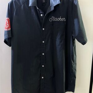 Volcom Black Everett Button Down Shirt Stacker Openstack ATX, men’s size XL